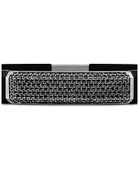 Men's Sterling Silver Streamline® Black Diamond Pavé Black Rubber Bracelet