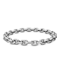 Men's Deco Chain Link Bracelet Sterling Silver, 6.5mm