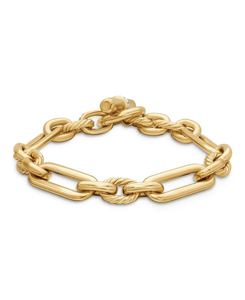 Lexington Chain Bracelet in 18K Yellow Gold with Diamonds