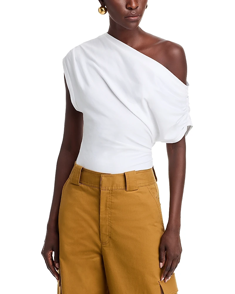 A. l.c. Alice Asymmetric Draped Tee