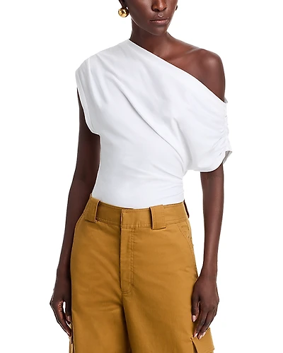 A. l.c. Alice Asymmetric Draped Tee