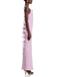 Nymeria 3D Floral Open Back Gown