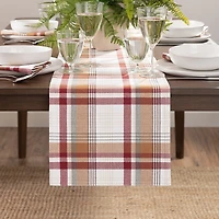 Elrene Home Fashions Seneca Plaid Harvest Cotton Table Runner