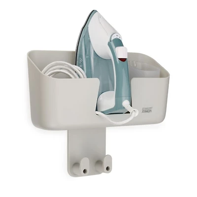 IronHub Wall Mounted Iron Storage Caddy With Ironing Board Hook