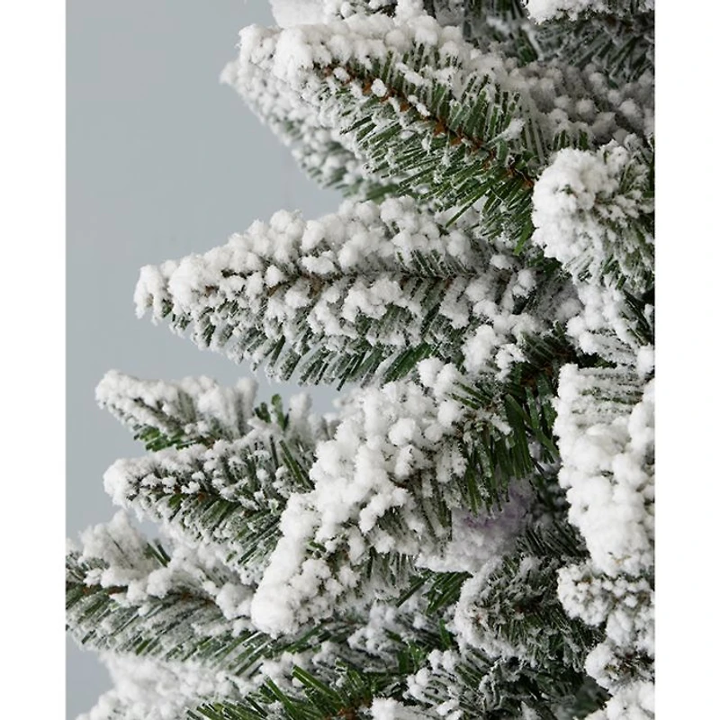 Snow Kissed Pine 6.5' Flocked Tree with Multicolor LED Light