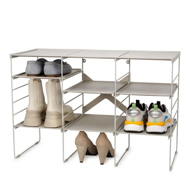 Level Plus Adjustable Shoe Rack, Stores 12 Pairs