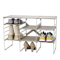 Level Plus Adjustable Shoe Rack, Stores 12 Pairs