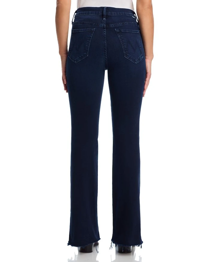 Petites Lil Weekender High Rise Flared Jeans Chip On My Shoulder