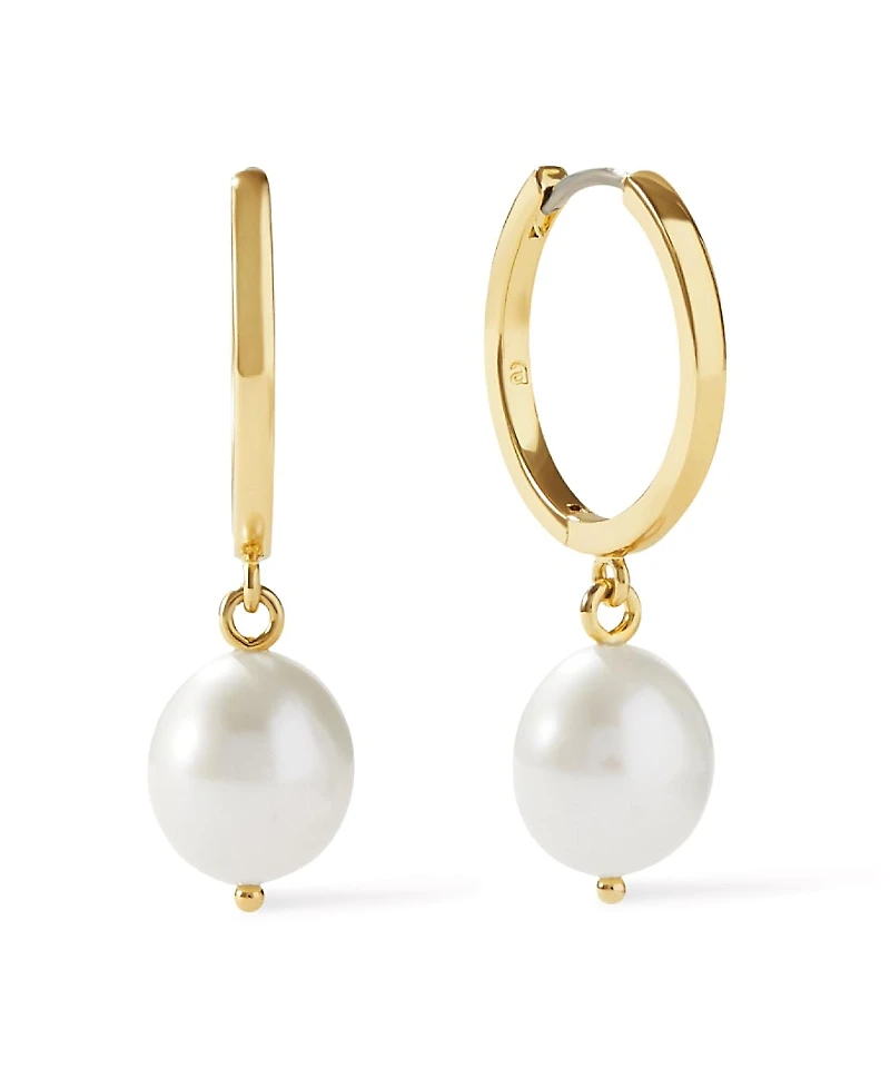 Ana Luisa Pearl Hoops - Medium Frida