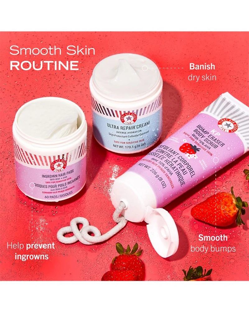 KP Bump Eraser Body Scrub with 10% AHA Exfoliant for Keratosis Pilaris - Strawberry