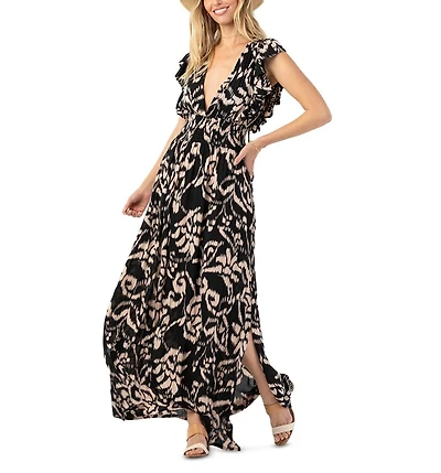 Dahlia Tie Dye Cover Up Maxi Dress