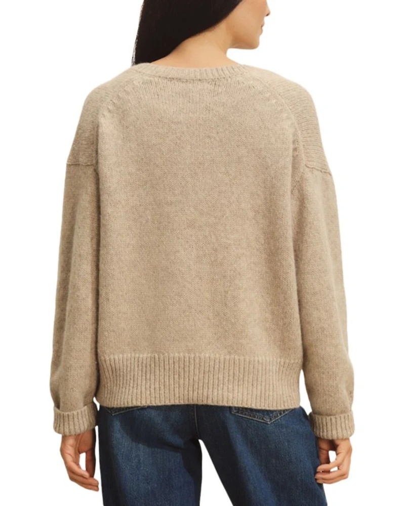 Highland Alpaca Blend Boxy V Neck Sweater