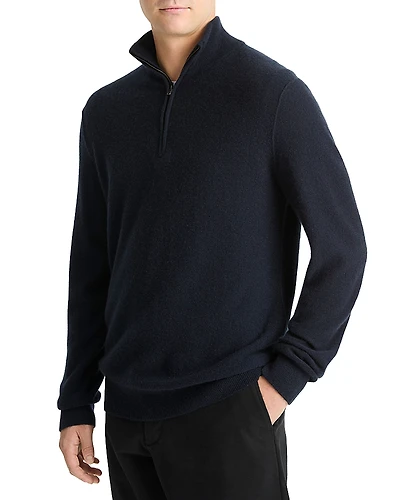 Vince Thermal Quarter Zip Polo Sweater