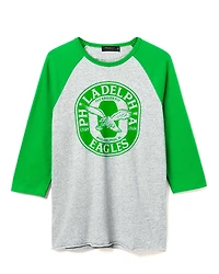 Junk Food Clothing Unisex Nfl Philadelphia Eagles Elite Raglan