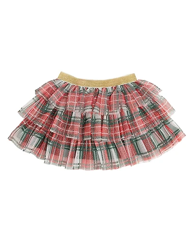 Sweet Wink Girls' Christmas Plaid Tiered Tutu - Baby, Little Kid, Big Kid