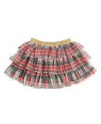 Sweet Wink Girls' Christmas Plaid Tiered Tutu - Baby, Little Kid, Big Kid
