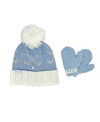 Bits & Bows Boys' Golf Bobble Hat Mittens Set - Baby, Little Kid, Big Kid