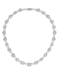 Nadri Radiant Cubic Zirconia Halo Collar Necklace