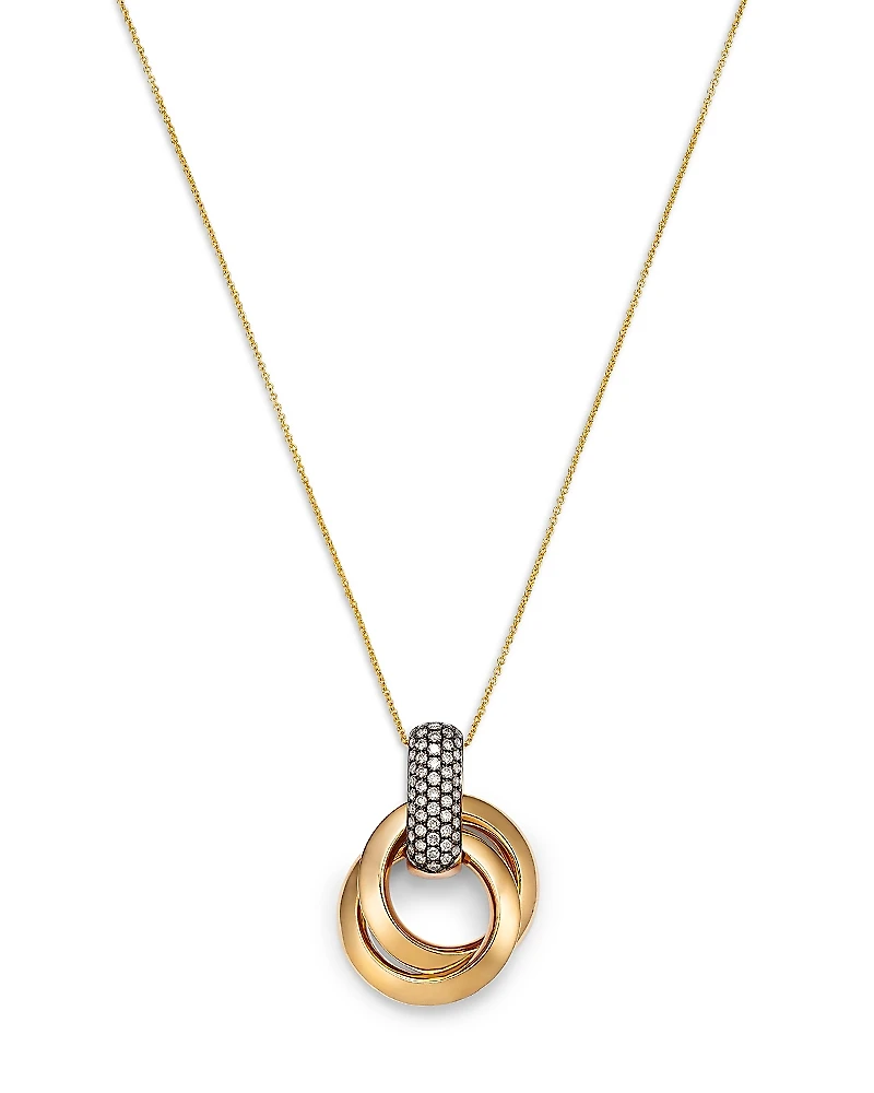 Bloomingdale's Fine Collection Diamond Double Circle Necklace
