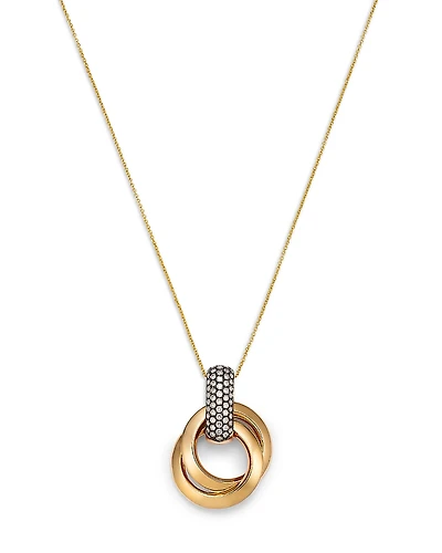 Bloomingdale's Fine Collection Diamond Double Circle Necklace