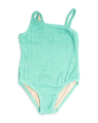 Shade Critters Girls' One Shoulder Textured Crinkle Piece Swimsuit - Little Kid, Big Kid