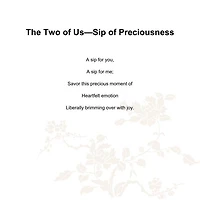 Porcelain Sake Cup with Crystal Base, The Two of Us, Sip of Preciousness, Set of 8