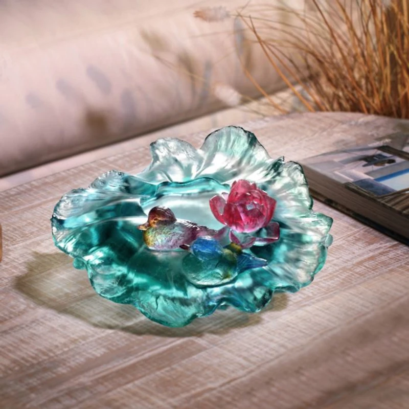 Crystal Lotus Flower Vase, Overflow of Beauty