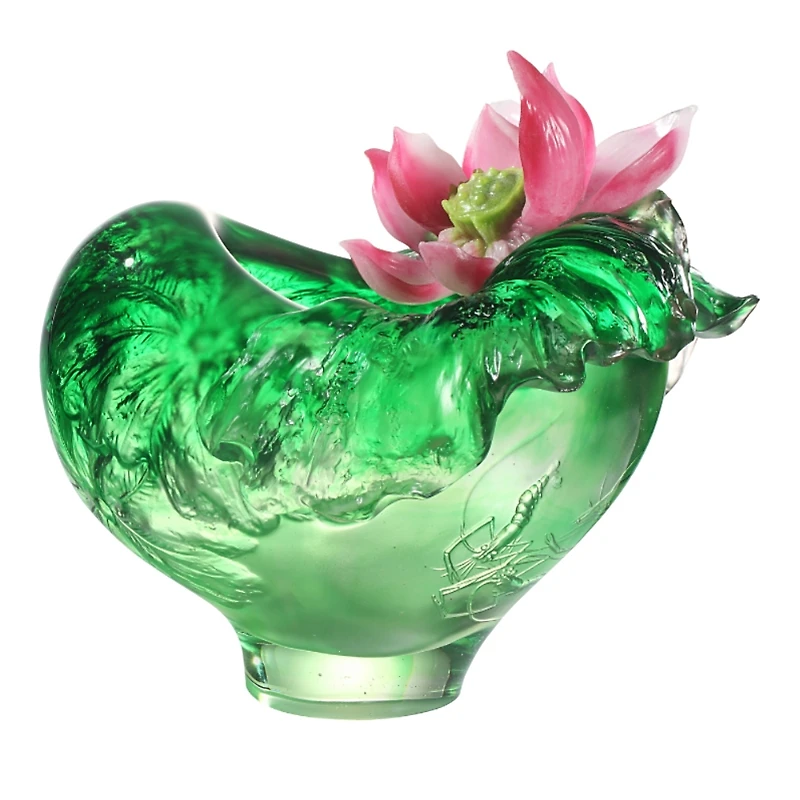 Liuli Crystal Floral Vase, Lotus Pond Leisure