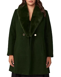 Estelle Plus Grammys Faux Fur Trimmed Coat