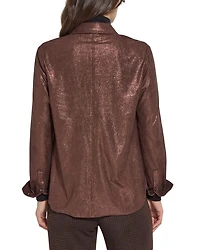 Connie Foiled Shirt Jacket