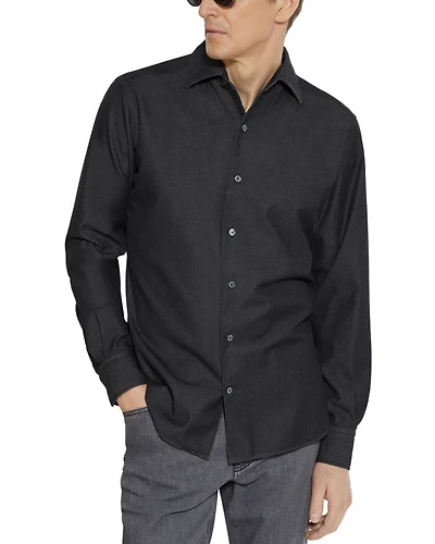 Bleached Button Front Shirt