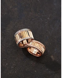 18K Rose Gold & Diamond Clive Fluted Band Ring, 0.68 tcw