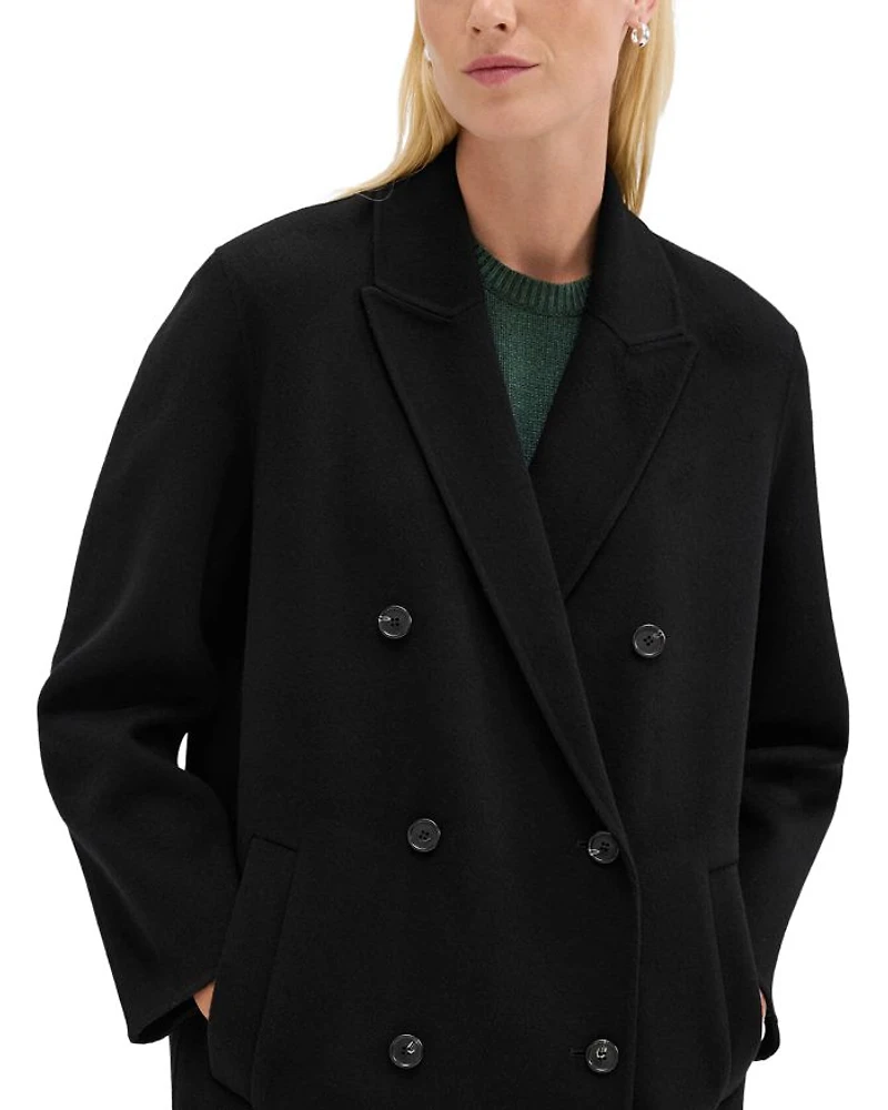 Double Breasted Coat Face Wool & Cashmere