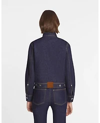 Ascot Collar Jacket Denim