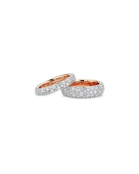 18K Rose & White Gold Diamond Pavé Eternity Band