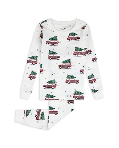 Boys' Festive Cars Printed Long Sleeved Pajama Set - Big Kid
