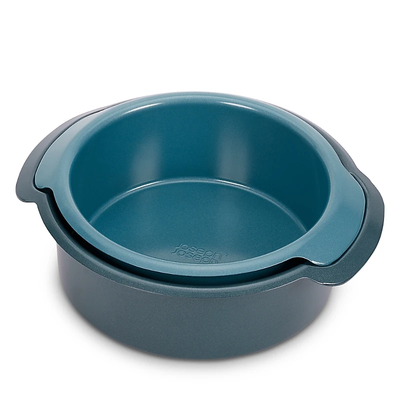 Joseph Joseph Nest Bake Non-Stick Round Cake Pan with Easy Pull Handles, Set of 2