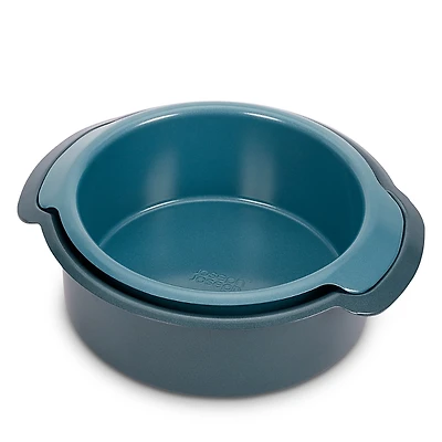 Joseph Joseph Nest Bake Non-Stick Round Cake Pan with Easy Pull Handles, Set of 2