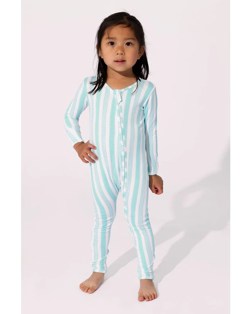 Unisex Slumber Stripes Convertible Footie - Baby