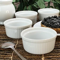 Bia Cordon Bleu Porcelain 4.5 oz. White Ramekins, Set of 4