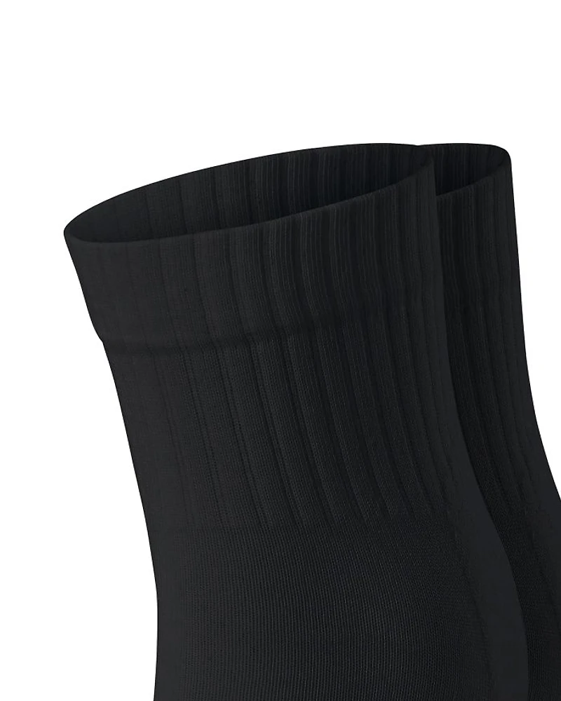 Run Cotton Blend Solid Ribbed Ankle Socks, Pack of 2