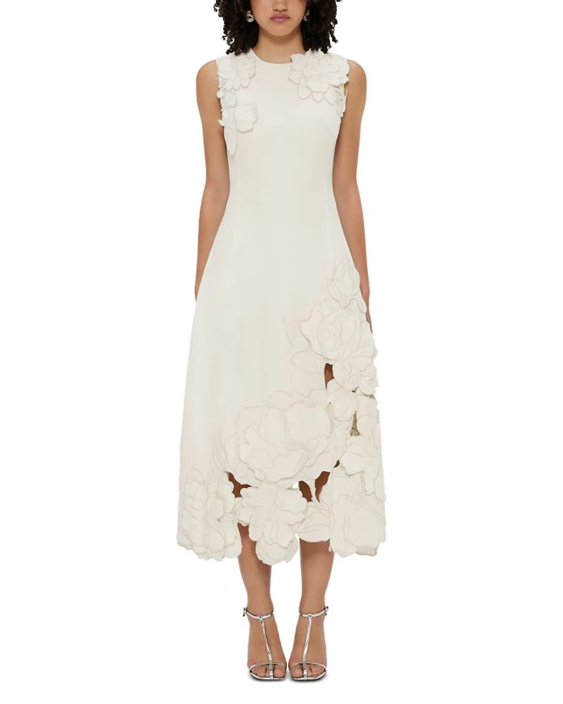 Cleo Applique Sleeveless Midi Dress