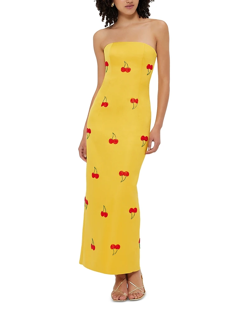 Leo Lin Rayna Embellished Bustier Maxi Dress