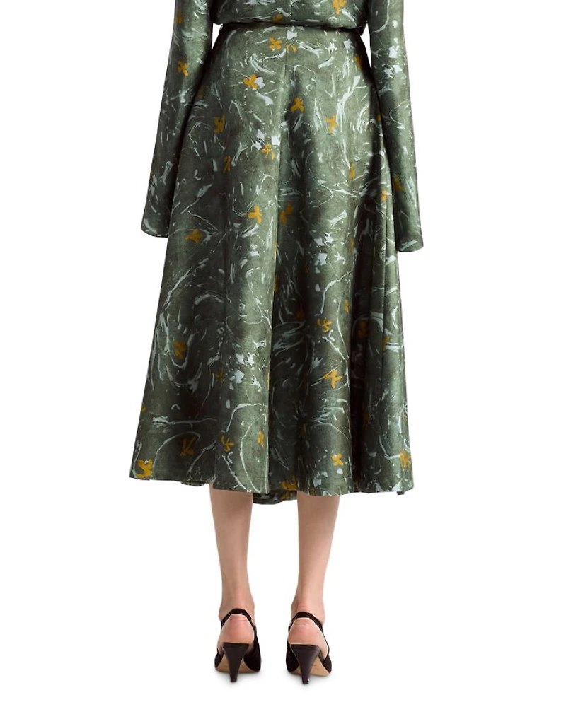 Varda Silk Midi Skirt
