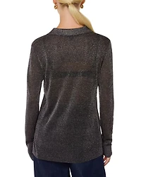 Sparkle Knit Collared Shirt