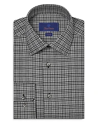 Trim Fit Twill Glen Check Dress Shirt