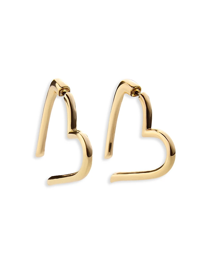 Baublebar Emory Pave Heart Front to Back Earrings