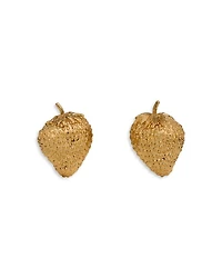 Textured Strawberry Large Statement Earrings