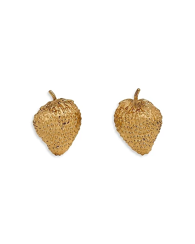 Cult Gaia Textured Strawberry Large Statement Earrings