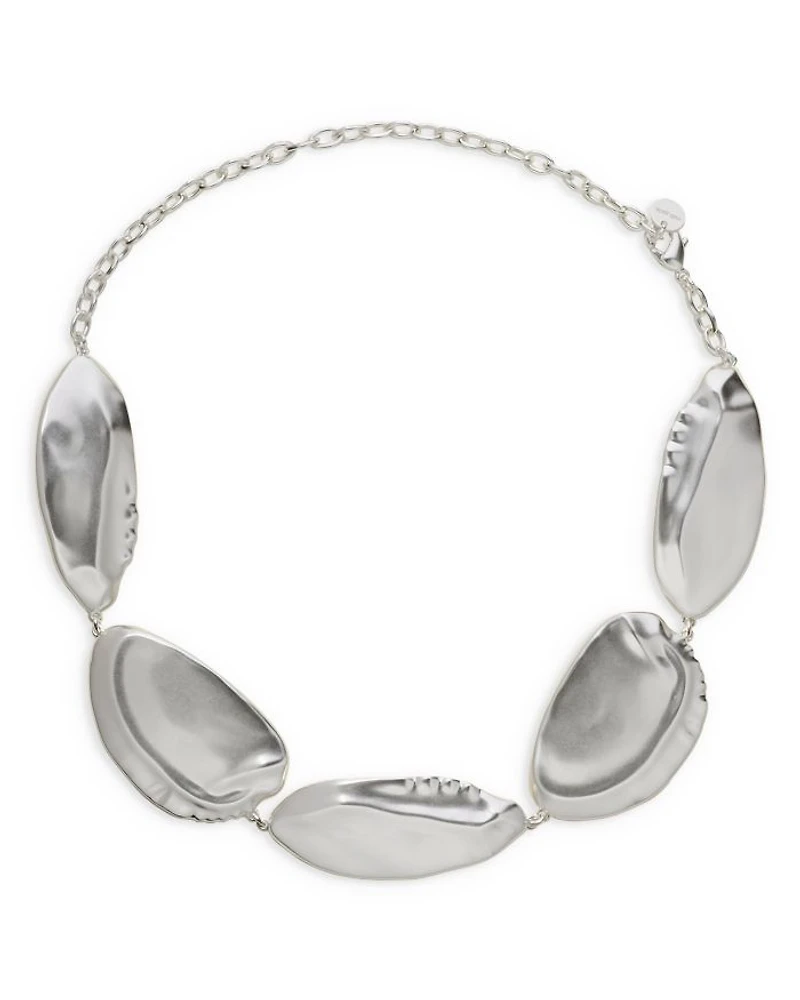 Sculptural Disc Collar Necklace, 17.1"